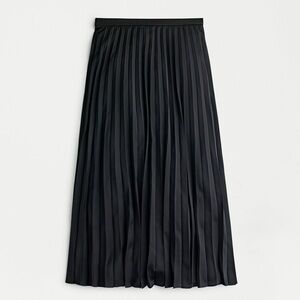 J. Crew Black Midi Pleated Skirt